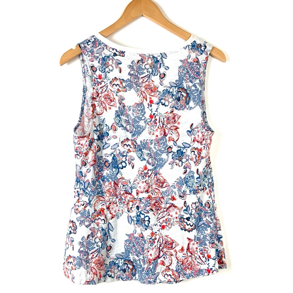 Anthropologie Deletta Amalia Floral Tank V Neck Lg - Picture 3 of 6